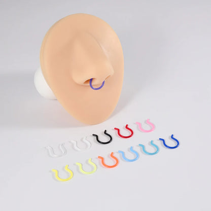 5-1PCS Stainless Steel Non Piercing Nose Clip Cone Bull Punk Unique Fake Nose Septum Ring Non-pierced Body Jewelry Unisex