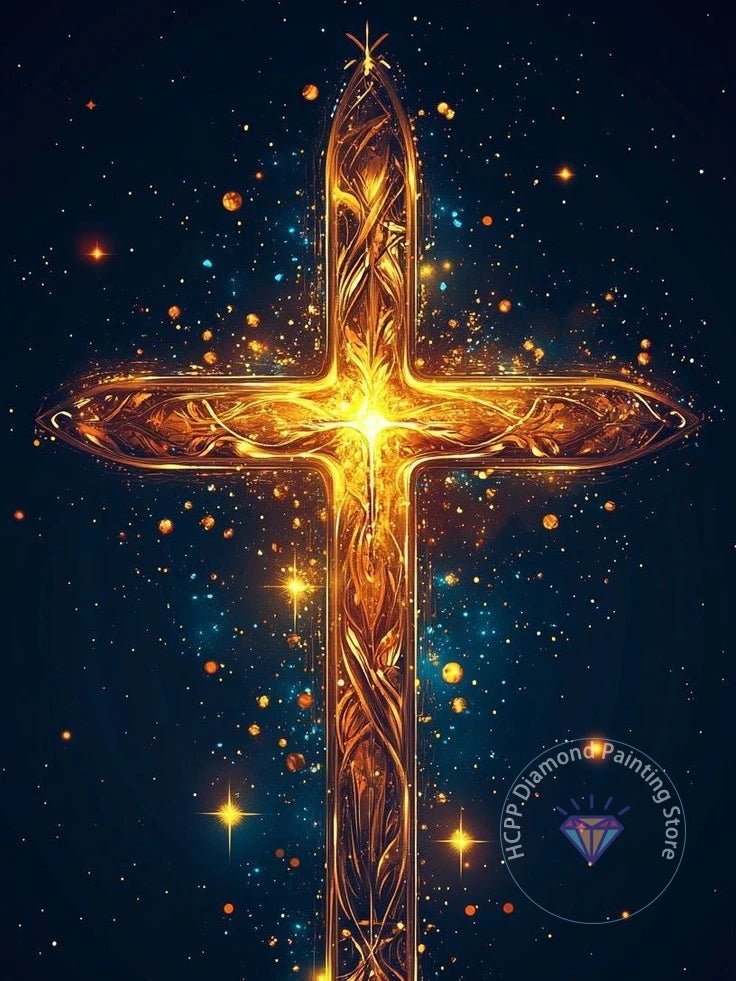 Jesus Christ Cross Diamond Painting Kit 5D DIY Diamond Embroidery Cross Stitch Handmade Art Gift Crafts Home Decor Gift