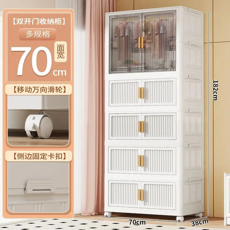 Natural Shelves Wardrobes Organizer Clothes Jeans Shelf Drawer Wardrobe Stackable Storage Stoffen Klerenkast Home Furniture