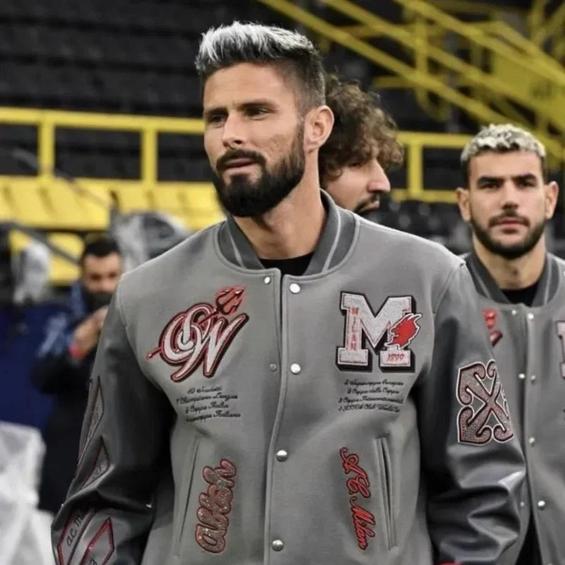 Bright Brick Craft Embroidered Jacket Women Mens Bomber Coats Thick Cotton Bomber Jacket American Veste Baseball Homme Jackets