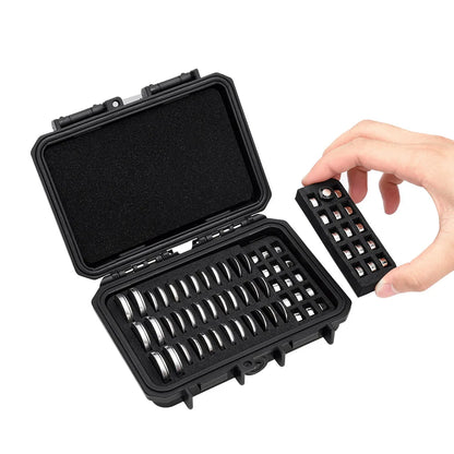 65 Slots Coin Cell Battery Case for CR2450/CR2430/CR2412/CR2354/CR2335/CR2330/CR2325/CR2032/CR2025/CR2016/ LR44/LR43/LR1130