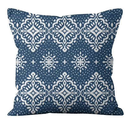 Modern Fashion Nordic Sofa Simple Cushion Cover Living Room Decoration Pillow Cover Navy Blue Geometric Pillow Cover
