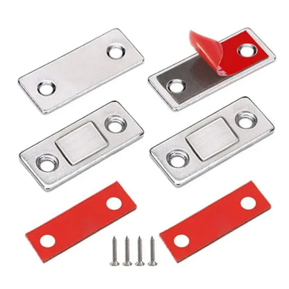 Magnetic Cabinet Catches Ultra Thin Door Strong Magnets Stopper Invisible Adhesive Drawer Magnet Lock for Kitchen Closet Closer