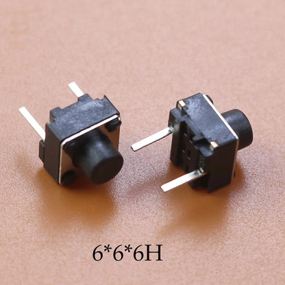 10/20/50PCS  Tactile Push Button Switch 2 pins 6*6*5 mm Key Switches 6x6x4.3/5/6/7/8/9/10/12H Micro Switch Pin