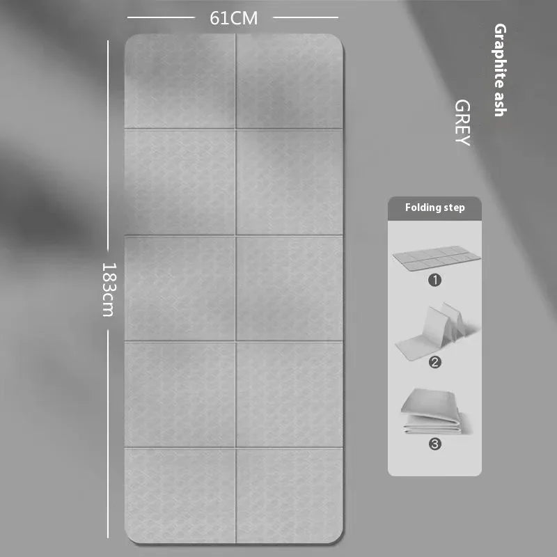 Foldable Yoga Mat Eco Friendly TPE Material Double Sided Non-Slip Lightweight Portable Travel Fitness Exercise Mat for Pilates Y