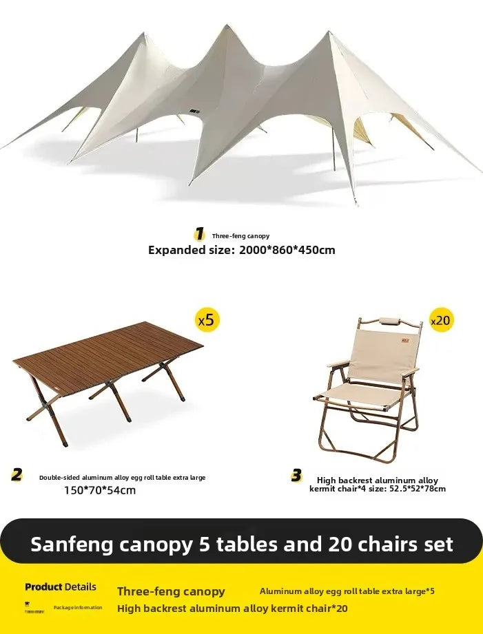 Tent, Large Outdoor Giant Camp, Rain and Sun Protection, Suitable for Outdoor Camping