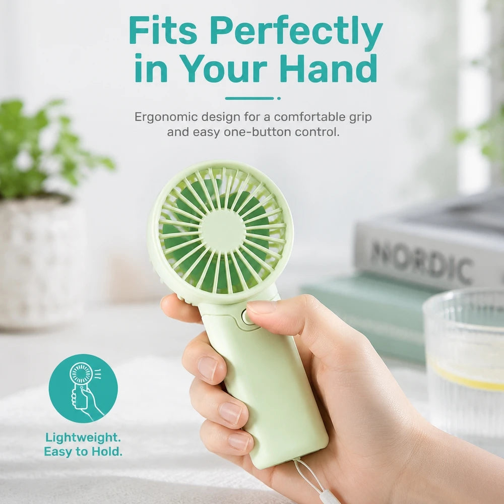 Portable Fan Convenient Creative Small Fan Pocket Hand-held Fan Lightweight AA Battery Handheld Mini Fan Air Coolers No Battery