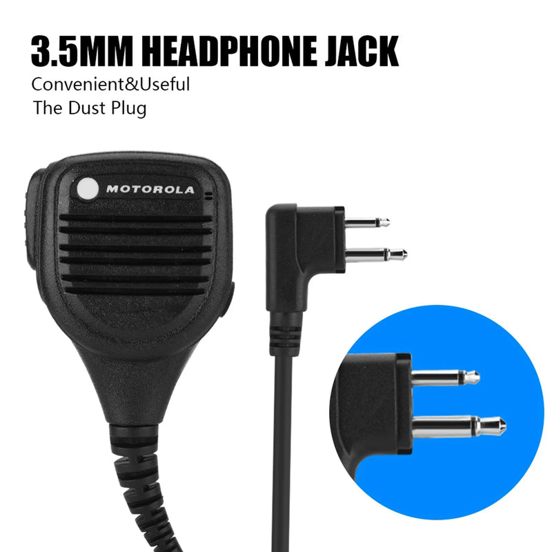 3.5mm Headphone Jack Speaker mic Walkie talkie Radio Hand Microphone with Steel Belt Clip For