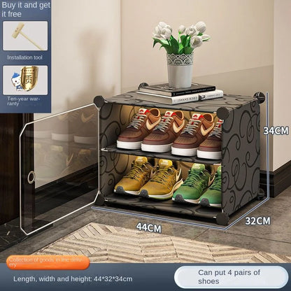 Shoe Rack Storage Shelf Shoes Entrance Hallway Furniture Cupboards Splicing Dustproof Transparent Box Organizador De Zapatos