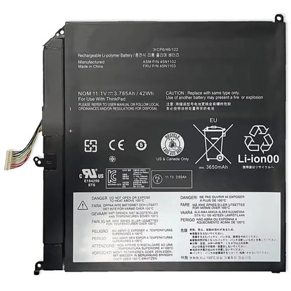 7XINbox 45N1102 45N1103 11.1V 42Wh 3650mAh Original Laptop Battery For Lenovo ThinkPad X1 Helix Built-in Battery