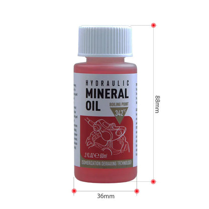 High Performance Bike Brake Mineral Oil - 60ml/2oz - Ideal for Shimano and Tektro Hydraulic Brake Systems