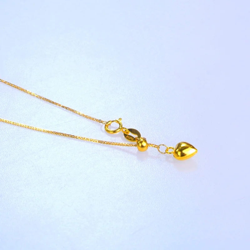 Love pure 18K yellow gold necklace pendant Fine Jewelry au750 Fine Jewelry Chopin chain Light luxury versatile wendding party gi
