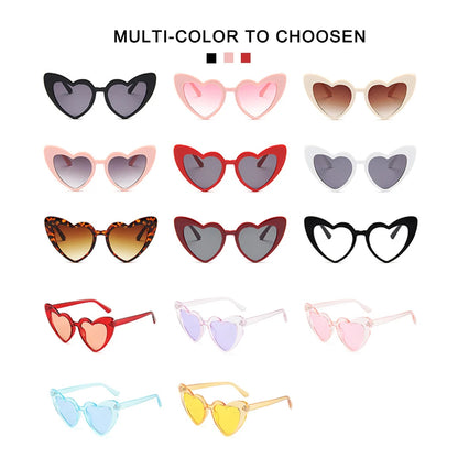 Heart Sunglasses Women Big Frame Personality Sun Glasses Sexy Cute Eyeglasses Gradient Lens Brand Designer Shades Oculos De Sol