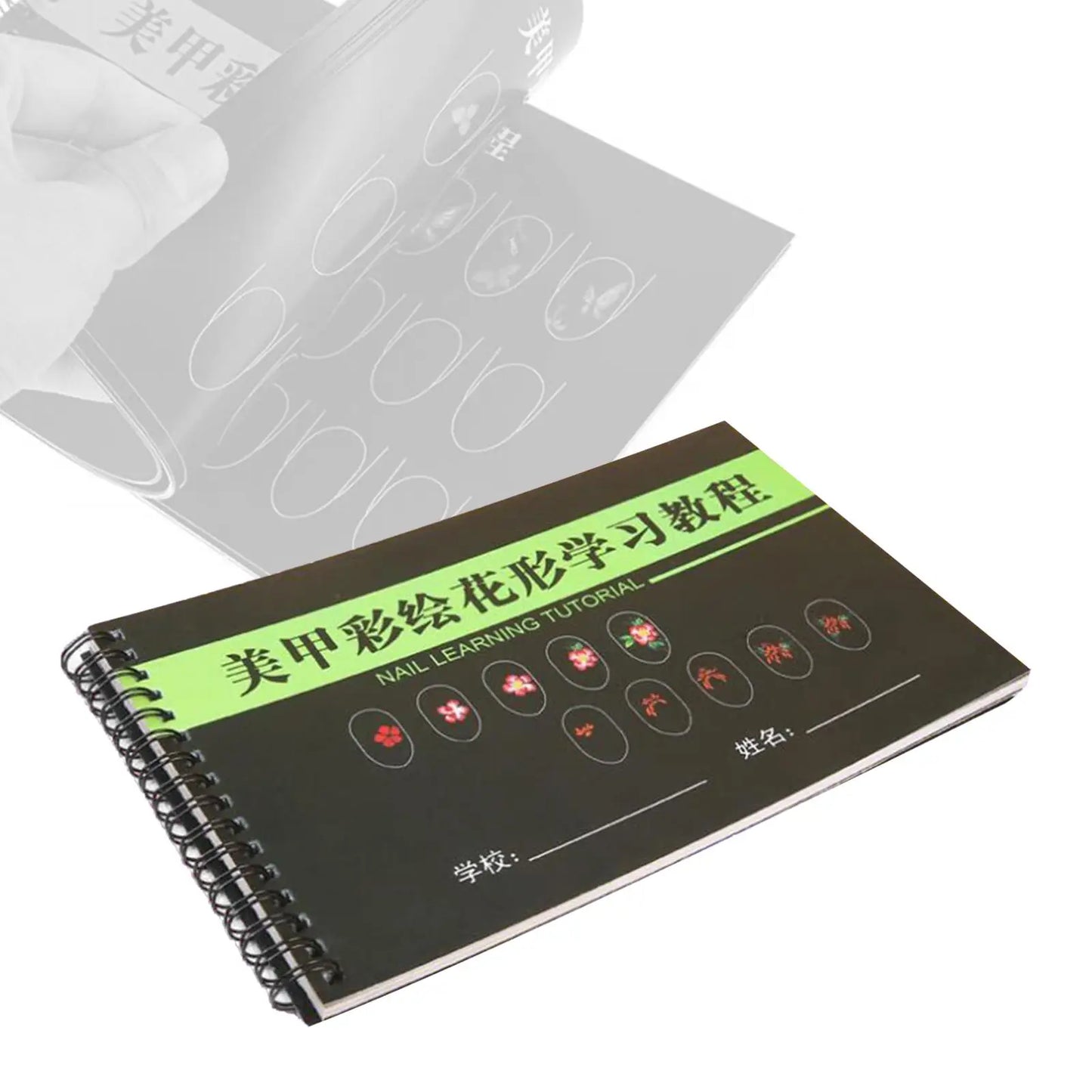 Nail Art Practice Template Learning Paper Book Sticker Lines Drawing Accessoires Training Cards Exercise Books for Beginner