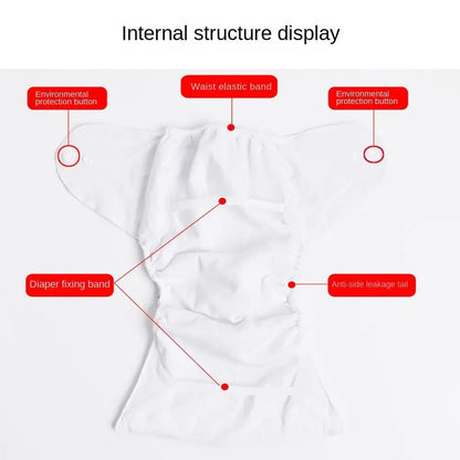 Waterproof S M L Baby Washable Diaper 0-18 Months with Buckles Reusable Nappy Leakproof 3-14kg Cloth Diapers Newborn Kids