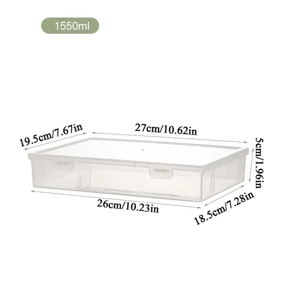Plastic Storage Box For Office Large Capacity Transparent Paper Storage Case Desktop Storage Organization Document Box