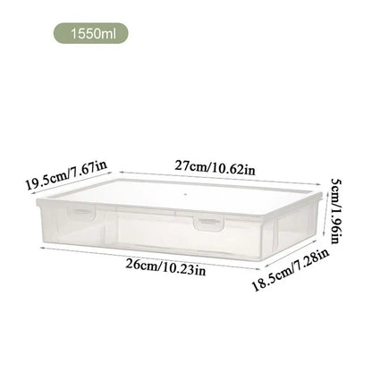 Plastic Storage Box For Office Large Capacity Transparent Paper Storage Case Desktop Storage Organization Document Box