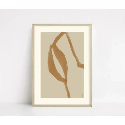 Modern Abstract Beige and White Canvas Painting  Scandinavian Neutral Wall Art Print for Home Decor  Art Gallery Poster