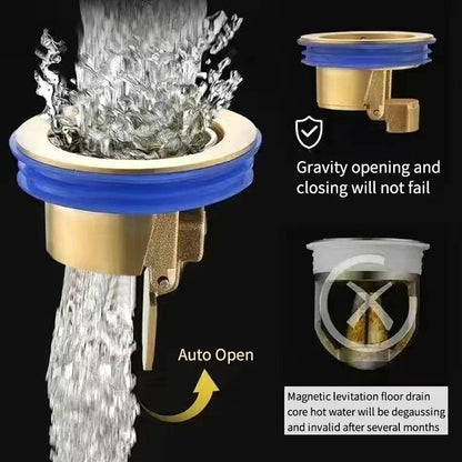 All-copper Floor Drain Core Floor Shower Drain Stopper Insectproof Anti-odor Deodorization Toilet Kitchen Bathroom Toilet Sewer