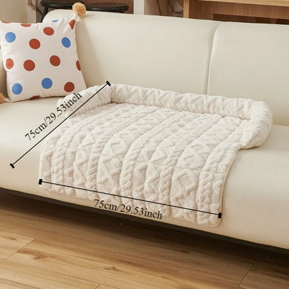 Pet Supplies Non-Slip Pet Sofa Bed Scratch Resistant Thickened Warm Pet Mattress with Pillow Super Soft Car Pet Mat Indoor