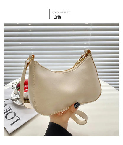 Fashionable and Trendy Solid-color Handbags Simple and New Small Square Bag Stylish and High-quality Single-shoulder Armpit Bags
