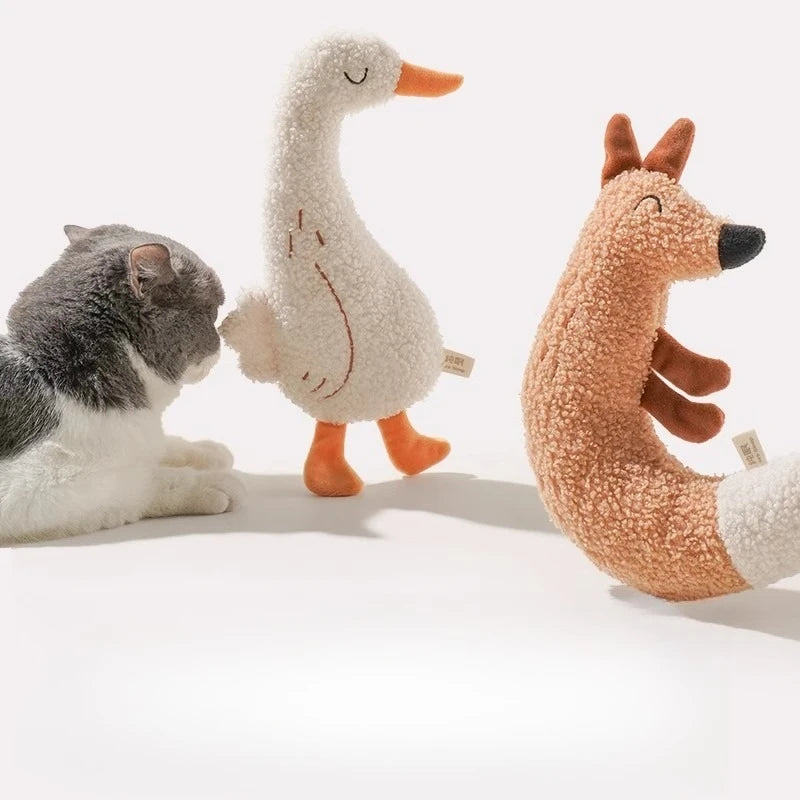 Cat Dog Toys Chewers Cats Dogs,Chew Squeak Toy Cats Dogs Interactive Plush Doll Pet Products
