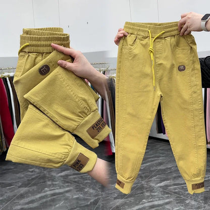 Top quality Autumn Spring Women Pants 2024 New Cotton Jeans Pants Elastic Waist Harem Pants Casual Sports Trousers Female