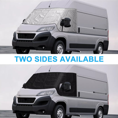 1PC For Fiat Ducato Peugeot Boxer Citroen Relay Motorhome Thermal Windscreen Screen Cover Wrap Black Out Blinds