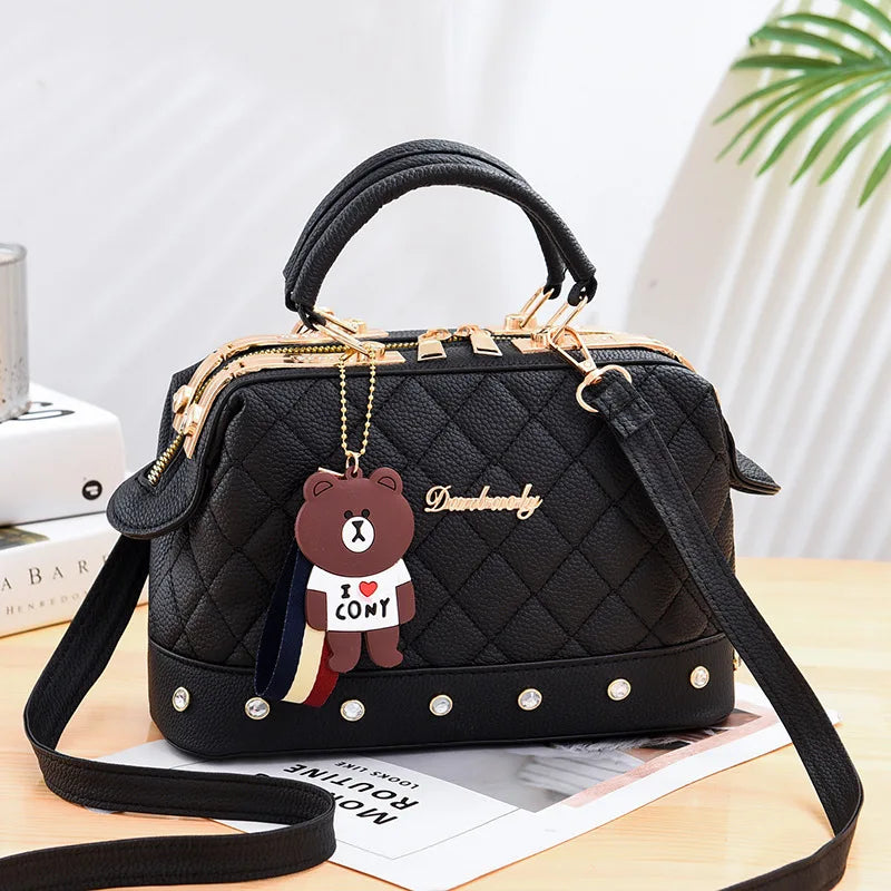 New Woman shoulder bag Large capacity Handbag for Women Crossbody bag Lychee pattern Portable bucket bag ladies messenger bags