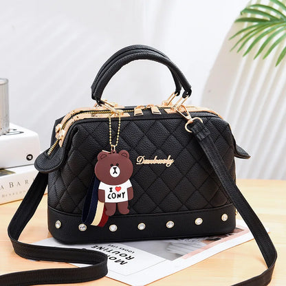 New Woman shoulder bag Large capacity Handbag for Women Crossbody bag Lychee pattern Portable bucket bag ladies messenger bags