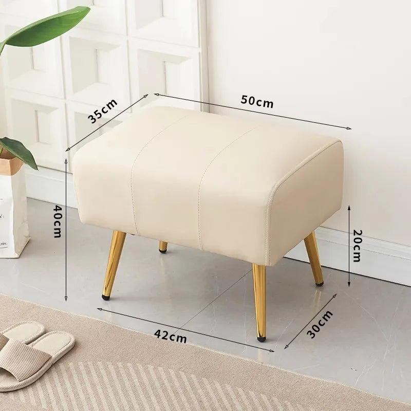 Shoe changing stool   leather   comfortable    anti slip plus wear resistant   stable four corners    good resilience    extra s