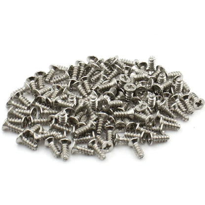 100pcs M1 M2 M2.6 M3 M4 M5 Nickel Plated Grade4.8 Carbon Steel Phillips Cross Recessed Countersunk Flat Head Self-tapping Screws