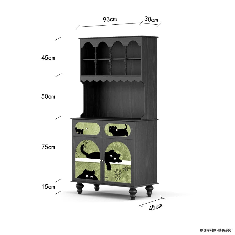 Shelves Dining Cabinet Standing Organizer Door Tall Living Room Cabinet Black Entryway Meuble De Rangements Home Accessories