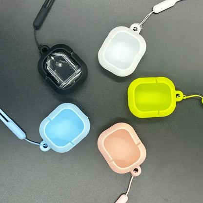 Earbuds Silicon Case Silicone Case with Lanyard for Wireless Earbuds Earbuds Organization Protection Cases for School Travelling