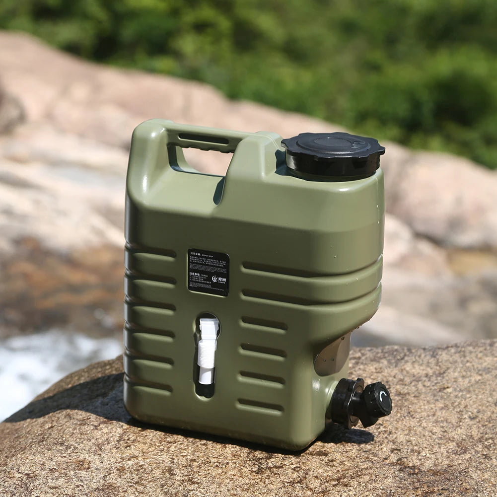 12/11L Water Bottle Camping Large Capacity Water Pouch With Detachable Faucet Food-Grade Car Water Tank Camping Fishing Bucket