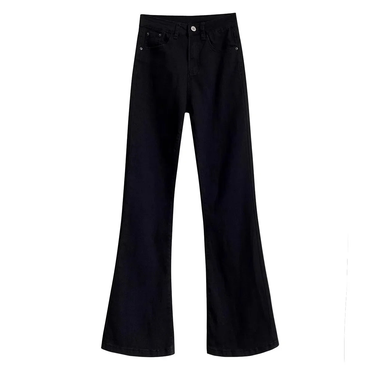 Slimming High Waist Bell Bottom Jeans Women's Elastic Versatile Black Small Size Long Jeans Spring Summer Fashion Trend