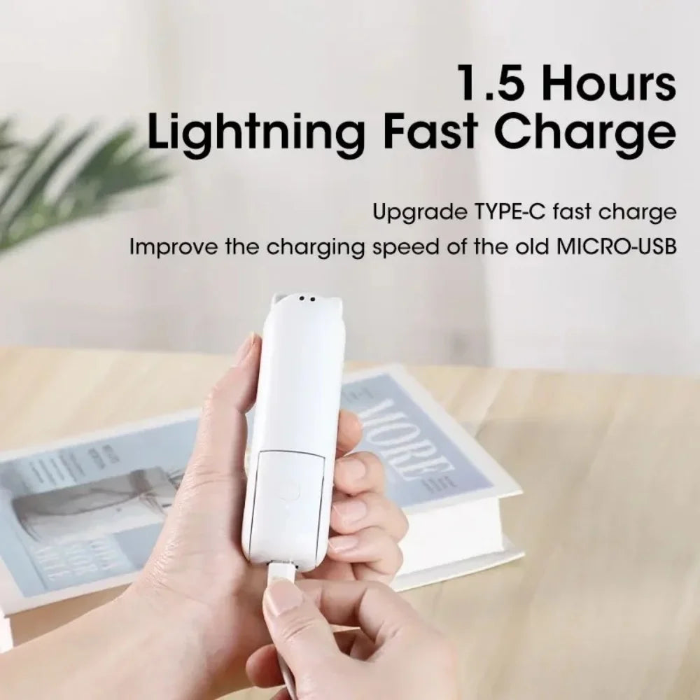 Portable Mini Fan USB Rechargeable Small Pocket Fan 3-speed Adjustable Folding Low-Noise Electric Fan USB Fan with Power Bank