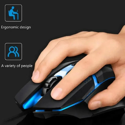 Latest High-Quality Ergonomic Gaming Mouse for Desktop and Laptop Computers,4-Button USB RGB Backlit Mouse