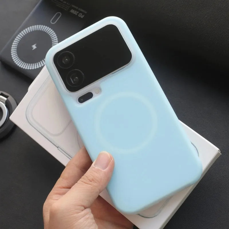 INS Jelly Liquid Silicone Magnetic Wireless Charge Case For Xiaomi Mi 17 Pro Max 15 Pro K90 14Ultra For Magsafe Matte Soft Cover