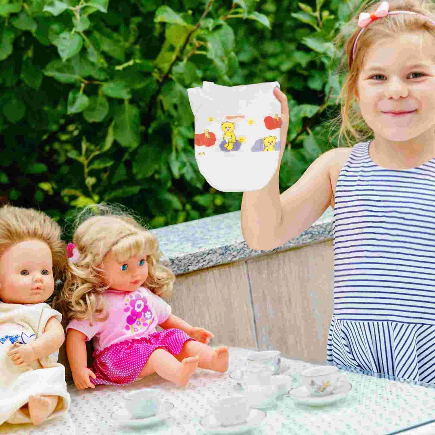 5 Pcs Baby Diapers Reusable Soft Simulation Diapers For Realistic Accessories Barbiedoll Supplies Toy Diapers Babydoll
