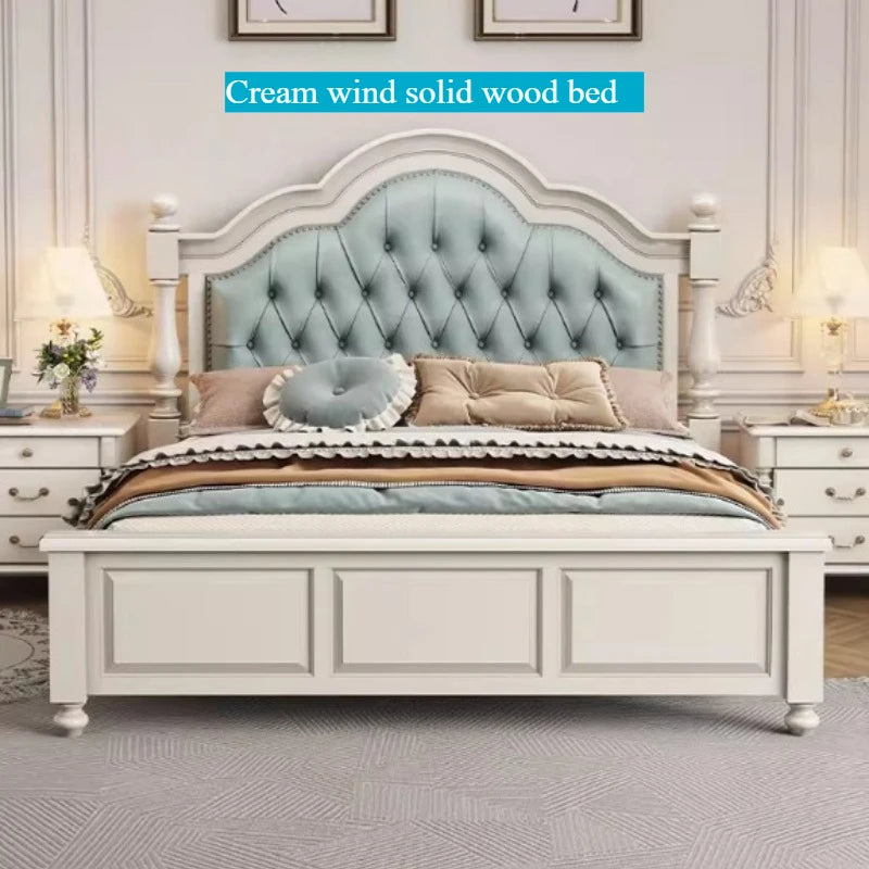 Bedroom White Bed Aesthetic Teenage Girls Double Luxury Bed Frame Lounge Platform Camarotes Para Dormitorio House Accessories