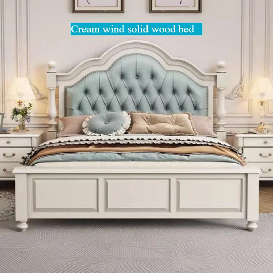 Bedroom White Bed Aesthetic Teenage Girls Double Luxury Bed Frame Lounge Platform Camarotes Para Dormitorio House Accessories