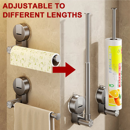 Suction Cup Tissue Hanger Kitchen Paper Towel Holder Toilet Roll Paper Dispenser Cabinet Storage Napkin Rack Bathroom Accessory