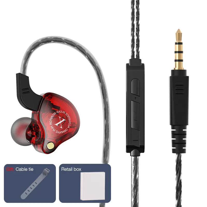 EARDECO Transparent Mobile Wired Headphones Bass for Phone Earphone In Ear Headphone Headset with Mic Earbuds Noise Cancelling