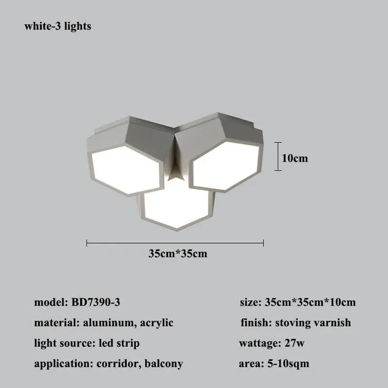 Modern Geometry Led Ceiling Lamp Living Room Chandeliers Lighting Bedroom Dimmable Lamparas Nordic Home Decor Lights Luminaria