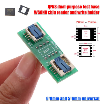 1Pc QFN8/WSON8 Universal Two-in-one Socket / Adapter For Both 6*5MM And 8*6MM  SMT BIOS Flash Socket.