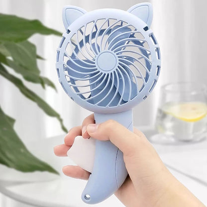 Portable Hand Pressure Fan Mini Handheld Fan Without Battery Cartoon Fan Summer Air Cooler Travel Home Fan