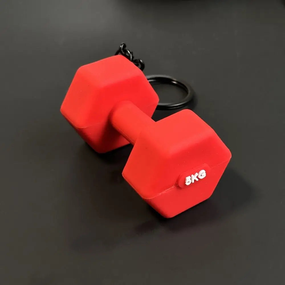 Unique PVC Mini Barbell Keychain Detachable Exquisite Bag Pendant Fitness Equipment Simulation Dumbbell Keychain Sports Prize