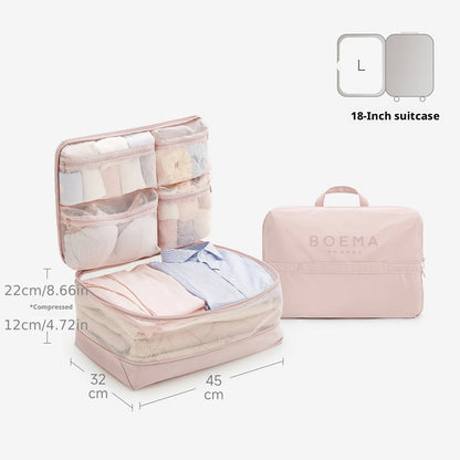 Comforter Storage Bag - Large Capacity Bedding Storage Bags Ultra Space Saving Self Compression Organizer, Washable Compression