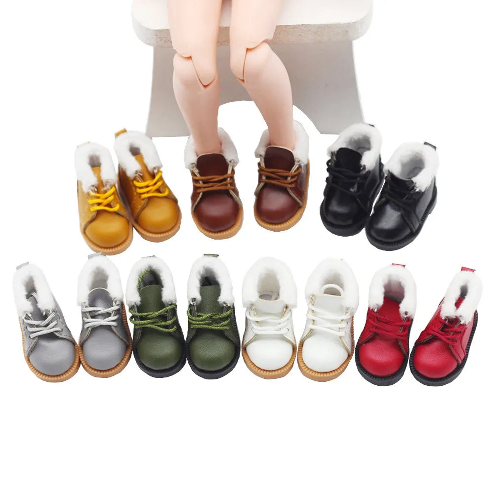Doll Accessory Toy For 1/6 Blythes OB22 ob24 Dolls Doll Winter Boots Shoes Accessories Doll Clothes Accessories Mini Doll Shoes